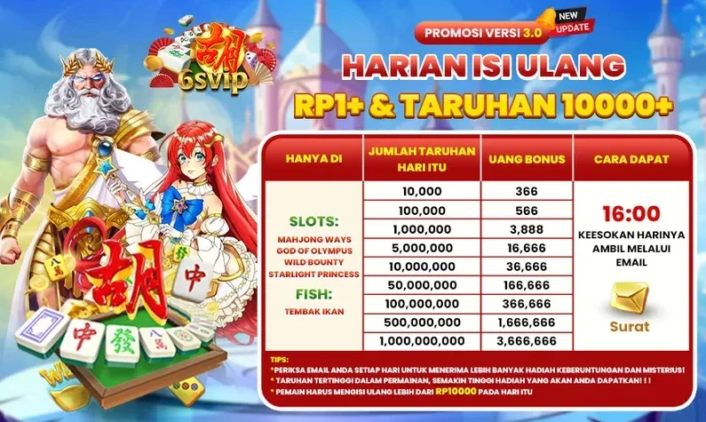 HARIAN ISI ULANG RP1+ & TARUHAN 10000+